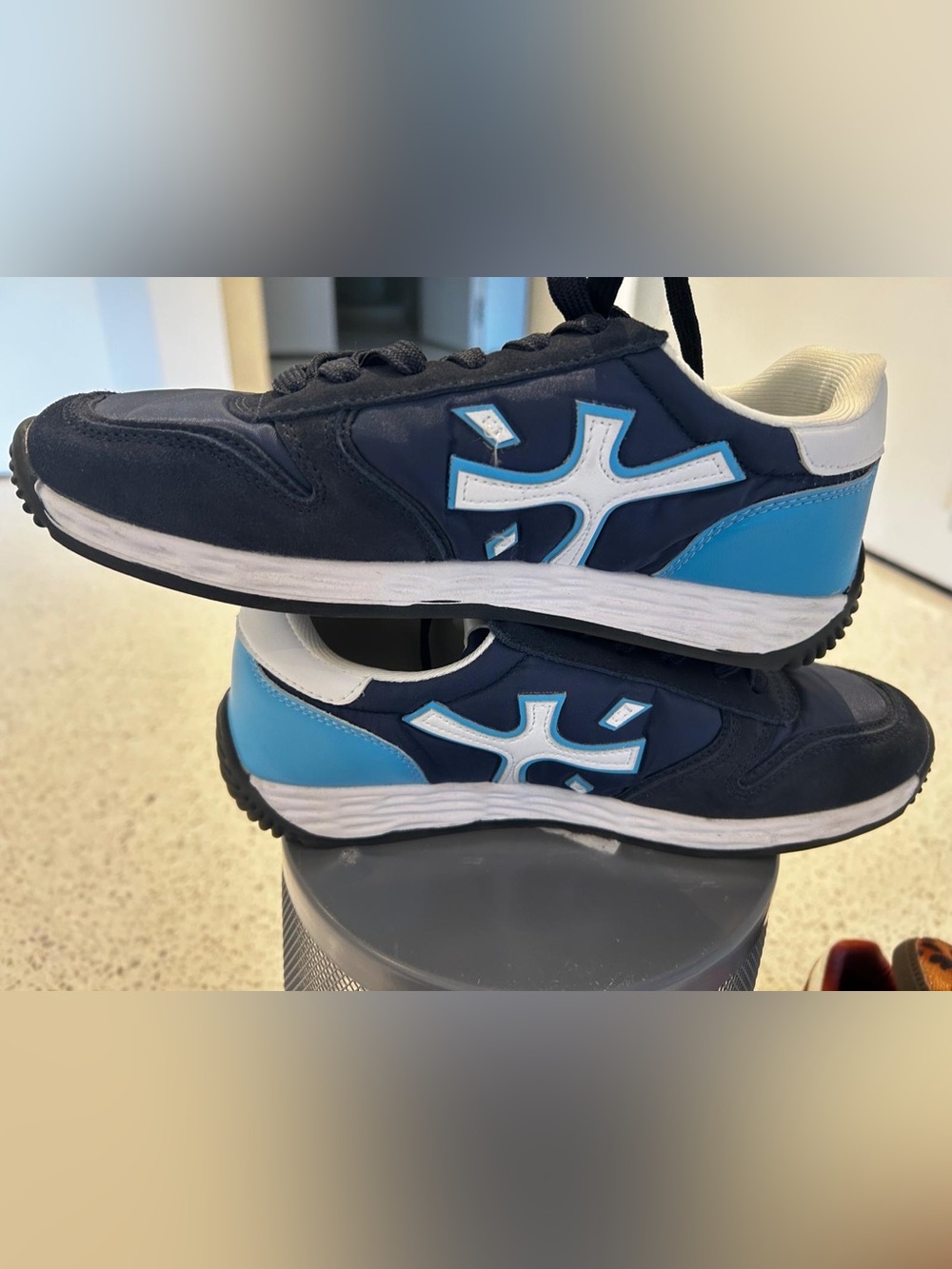 Premiata Navy and Light Blue Athletic Sneakers